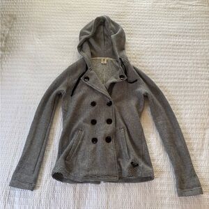 Roxy Women's Striped “Cuddle” Pea Coat/Jacket Size XS